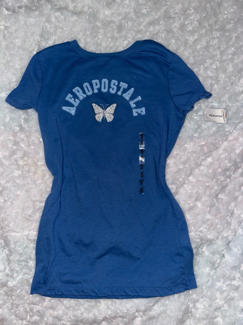 Aeropostale Royal Blue Short-Sleeve Tee with Butterfly Logo